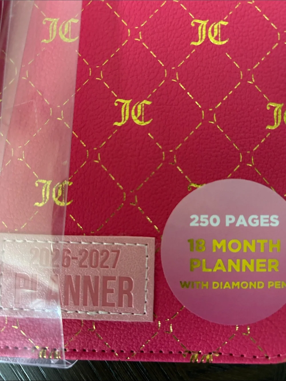 Juicy couture 26-2027 monthly planner ZIP closure and pen NWT PICK ONE